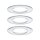 Paulmann Einbauleuchten Set Nova Coin 3-Stufen-dimmbar rund starr LED 3x6,5W 2700K 230V Chrom/Alu