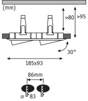 Paulmann Einbauleuchten Nova Plus IP65 schwenkbar 2x6W 230V 4000K GU10 51mm Weiß matt chrom/Alu Zink