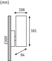 Paulmann Aussenleuchte Wandleuchte 230V IP44 GU10 Grau...