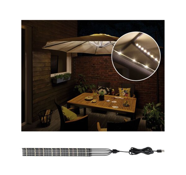 Paulmann Aussenleuchte Mobile parasol light 3000K 6x0,27m