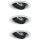 3x  Paulmann Premium Einbauleuchtenn Daz rund dimmbar schwenkbar 8W LED 230V GU10 Weiß m./Schw. 926.81.3.LED 2700K
