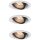 3x  Paulmann Premium Einbauleuchten Daz rund schwenkbar 5W LED 230V GU10 Weiß m./Schw. 926.81.3.LED4000K