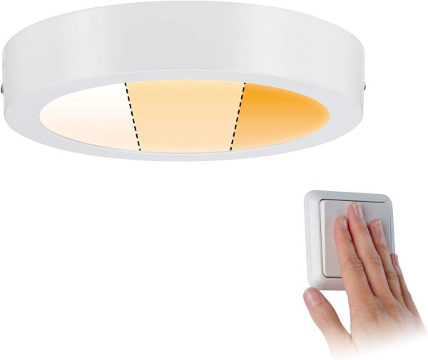 WallCeiling Carpo LEDPanel WarmDim 225mm 13W Weiß matt 230V Metall