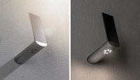 Outdoor Solar Wandleuchte Ilias IP44 3000K 100 lumen Bewegungsmelder Alugrey
