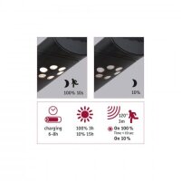 Outdoor Solar Pollerleuchte Ilias IP44 3000K 100 lumen Bewegungsmelder Anthrazit