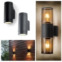 MILI LED Up&Down Aussenleuchte Wandleuchte GU10 E27 anthrazit schwarz IP54 up&down