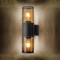 MILI LED Up&Down Aussenleuchte Wandleuchte GU10 E27 anthrazit schwarz IP54 up&down