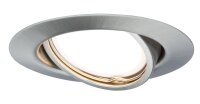 TIP Einbauleuchten 9er Set rund schwenkbar LED 3-Stufen-dimmbar 9x4,8W 475 lumen 230V 51mm Eisen gebürstet/Metall
