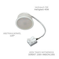 9x 5W Paulmann Einbauleuchten Set Coin Satin eckig schwenkbar inkl Mili LED 3000K, 51mm Chrom/Alu Zink Silber Einbau Warmweiss
