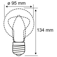 Paulmann 50396 LED Leuchtmittel Globe Filament Zigbee 2700-6500K E27 7W dimmbar