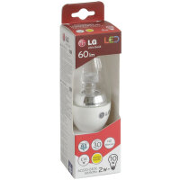 LG LED Leuchtmittel Kerze E14 2W 3000K Warmweiß...