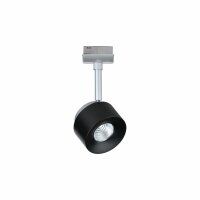 Paulmann URail LED Schienenspot Pane Einzelspot 400 lumen 7,4W 2700K dimmbar 230V Schwarz Chrom matt 95374 entspricht 50W Licht