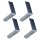 4x Outdoor Solar Wandleuchte Ilias IP44 3000K 100 lumen Bewegungsmelder Alugrey
