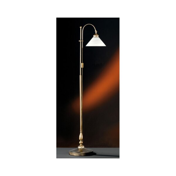 Fischer & Honsel 47841 Antwerpen Stehleuchte 40W E27 Altmessing Alabaster Glas 175cm