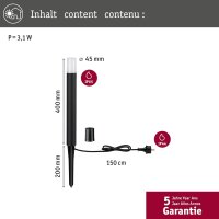 Paulmann LED Poller Außenleuchte Flarea IP65 3,1W Schwarz Aluminium 3000K 20-60cm