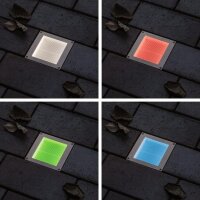 4 Stück Paulmann Zigbee Aussenleuchte Boden Einbauleuchten Brick IP67 RGBW Metall 80lm 230V