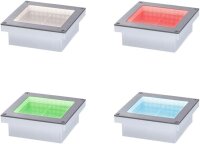 4 Stück Paulmann Zigbee Aussenleuchte Boden Einbauleuchten Brick IP67 RGBW Metall 80lm 230V