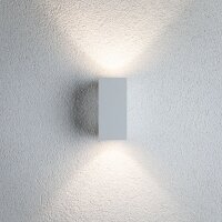 Paulmann Flame LED Außenwandleuchte Up & Down Weiß IP44 2x3,5W 3000K Aluminium Wandlampe 230V