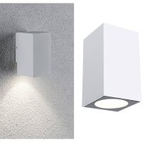 Paulmann Flame LED Außenwandleuchte Up & Down Weiß IP44 2x3,5W 3000K Aluminium Wandlampe 230V