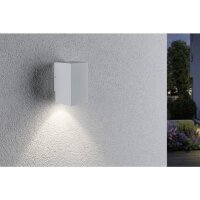 Paulmann Flame LED Außenwandleuchte Up & Down Weiß IP44 2x3,5W 3000K Aluminium Wandlampe 230V