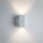 Paulmann Flame LED Außenwandleuchte Up & Down Weiß IP44 2x3,5W 3000K Aluminium Wandlampe 230V