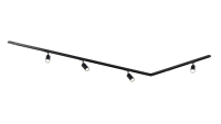 MRail 230V Schienensystem in Schwarz GU10 Spots Komponenten Stangensystem austauschbare LED Leuchtmittel  Schwarz