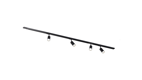 MRail Set 2 Meter gerade + inkl. 4 Spots Schwarz