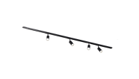 MRail Set 2 Meter gerade + inkl. 4 Spots Schwarz