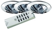 Paulmann Premium Einbauleuchten Set Funk schwenkbar 3x35W...