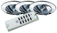 Paulmann Premium Einbauleuchten Set Funk schwenkbar 3x35W...