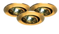 Paulmann Premium Einbauleuchten Set schwenkbar 3x35W...
