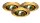 Paulmann Premium Einbauleuchten Set schwenkbar 3x35W 105VA 230/12V GU4 35mm Gold/Alu Zink