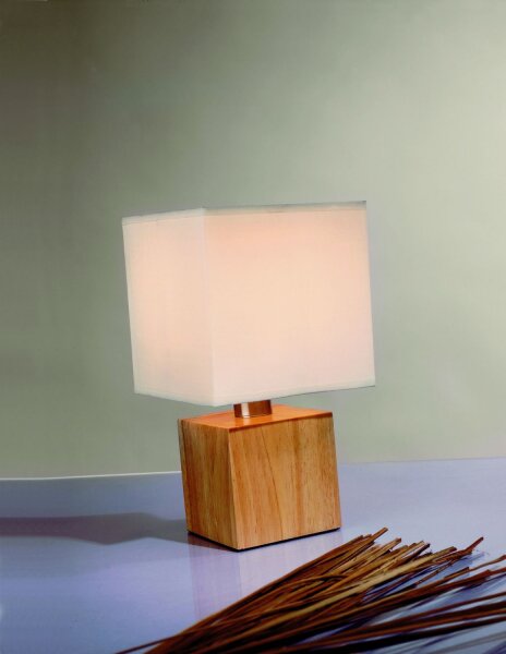 Paulmann Table&Desk Asta Tischleuchte max.1x40W E14 Holz/Weiß 230V Holz/Stoff
