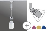 Paulmann URail Schienensystem DecoSystems Sparlampe Pendel Blanko 1x9W GU10 230V Metall Chrom