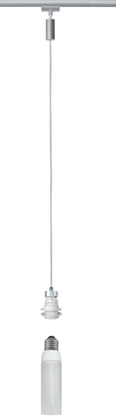Paulmann URail Schienensystem Light&Easy Pendel Blanko 1x11W E27 230V Metall Chrom matt