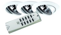 Paulmann Premium Einbauleuchten Set Funk schwenkbar 3x35W...