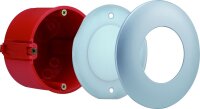 989.88 Wand Einbauleuchten LED IP65 1x 0,25W 230V 84mm Chrom matt/Opal/Kunststoff 60mm Einbaudose 98988