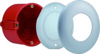 989.88 Wand Einbauleuchten LED IP65 1x 0,25W 230V 84mm Chrom matt/Opal/Kunststoff 60mm Einbaudose 98988
