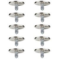 Nice Price Einbauleuchten Set Sternenhimmel 10x10W 105VA 230/12V G4 40mm Eisen gebürstet/Metall