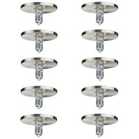 Nice Price Einbauleuchten Set Sternenhimmel 10x10W 105VA 230/12V G4 40mm Eisen gebürstet/Metall