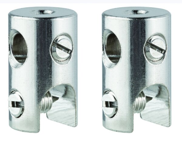 Paulmann WS L&E Seilklotz Seilsysteme 2er Pack max.150W/Stange max.300W Chrom 12V Met